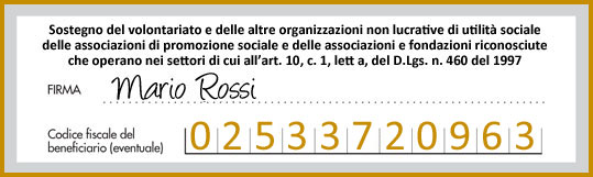 CODICE FISCALE ASSOCIAZIONE